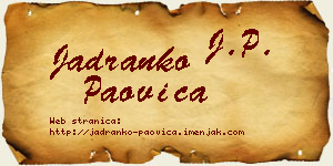 Jadranko Paovica vizit kartica